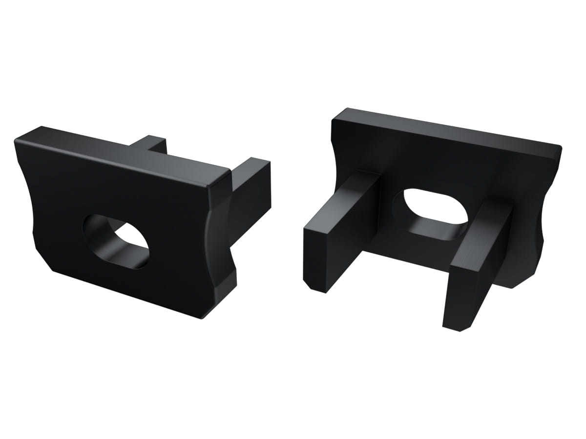  Zaślepka do profilu X SLIM czarna z otworem